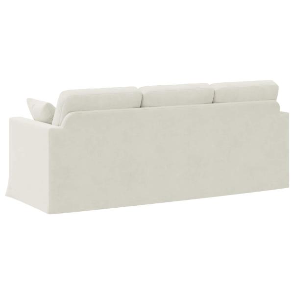 ARDEBO.de - Sofa 180cm Creme Metall