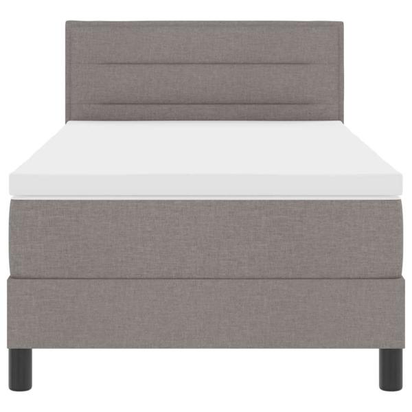 Boxspringbett mit Matratze mit LED Taupe 90 x 190 cm Stoff