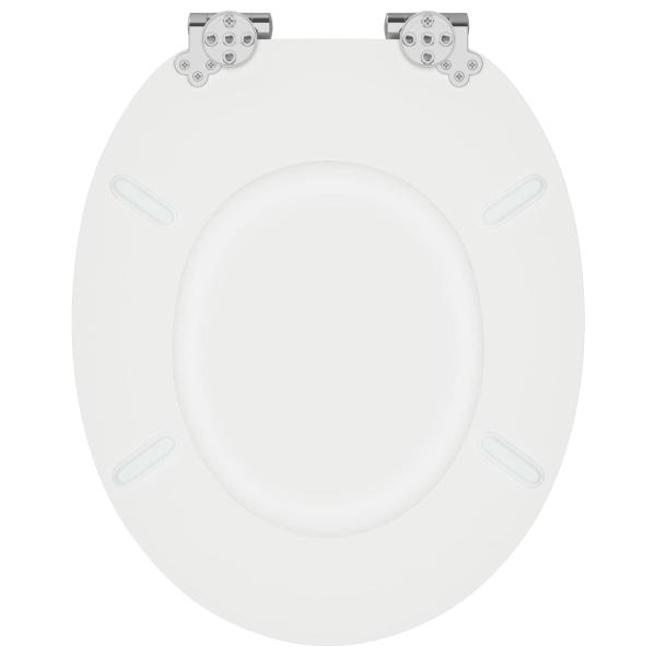 Toilettensitz 2 pcs Weiß 44 x 38 cm MDF-Platte