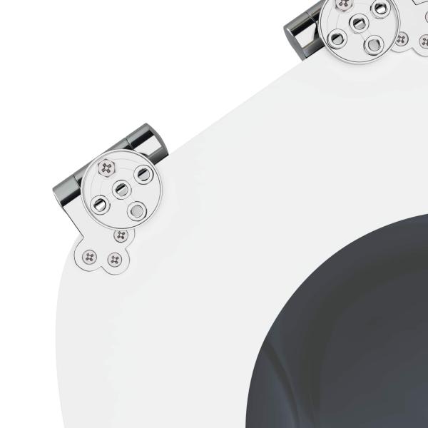 Toilettensitz 2 pcs Grau 44 x 38 cm MDF-Platte