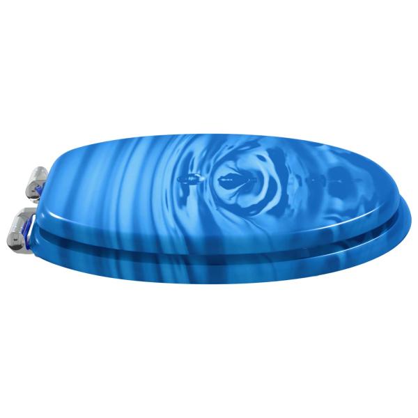 Toilettensitz 2 pcs Blauer Tropfen 44 x 38 cm MDF-Platte