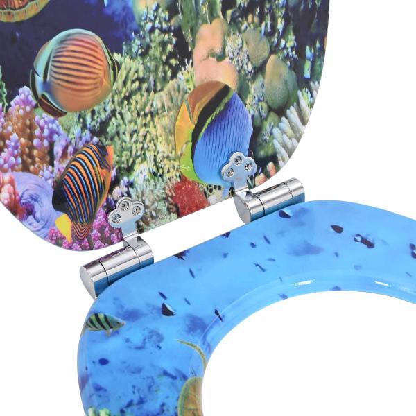 ARDEBO.de - Toilettensitz 2 pcs Tiefes Meeresblau 44 x 38 cm MDF-Platte