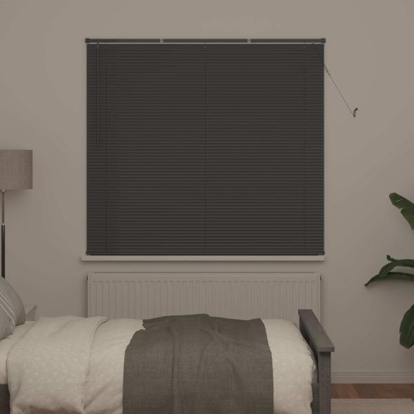 Venezianische Jalousie Silber Grau 150 x 130 cm 25 mm PVC