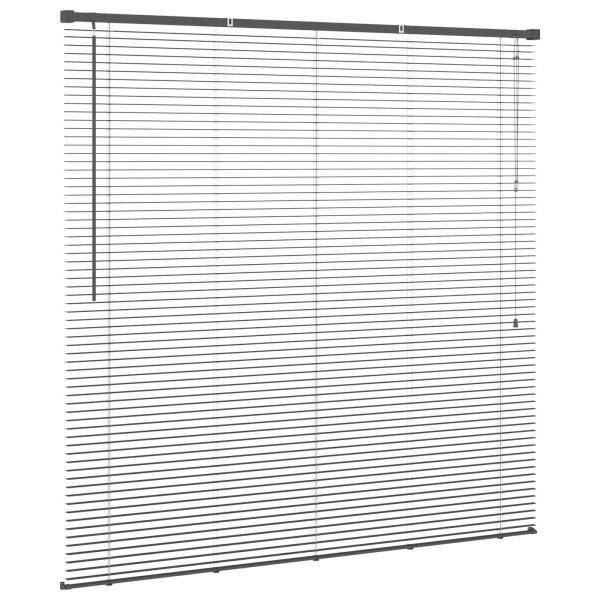Venezianische Jalousie Silber Grau 150 x 130 cm 25 mm PVC