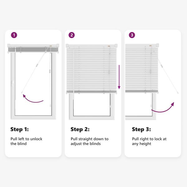 Venetianer Jalousie Verstellbar Weiß 213 x 70 cm PVC