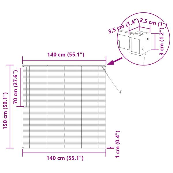Venetianer Jalousie Verstellbar Schwarz 150 x 140 cm PVC