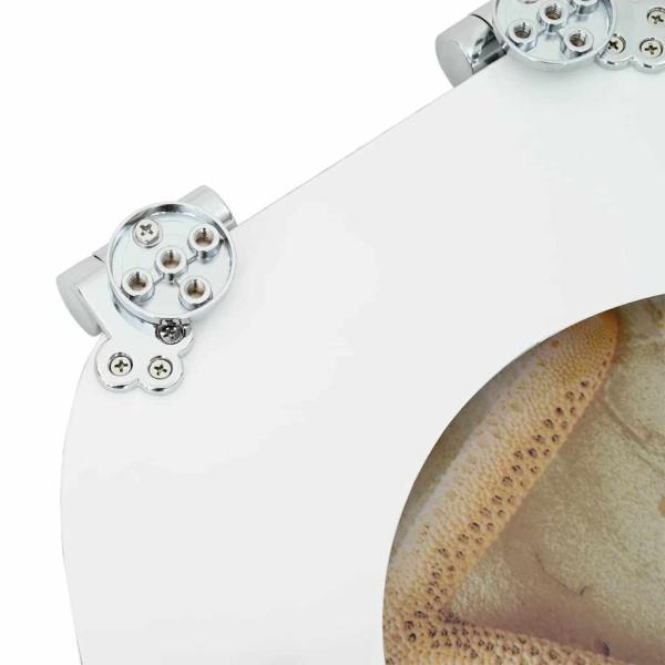 Toilettensitz Gelb und Weiß 44 x 38 cm MDF-Platte