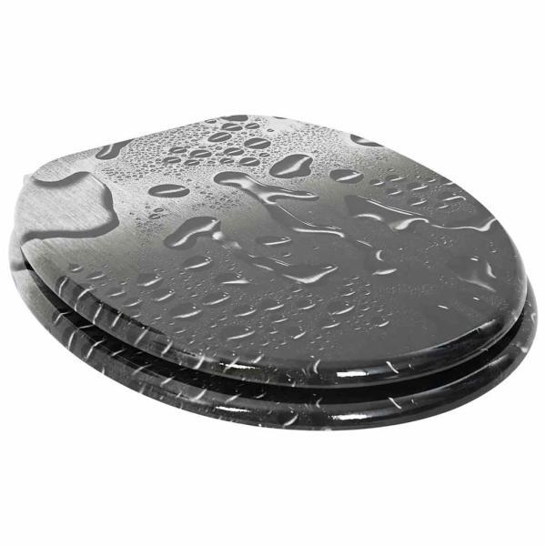 Toilettensitz Grau 44 x 38 cm MDF-Platte