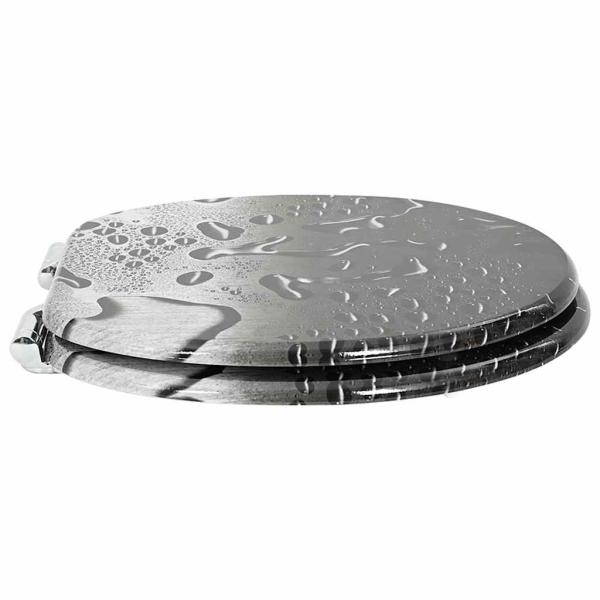 Toilettensitz Grau 44 x 38 cm MDF-Platte