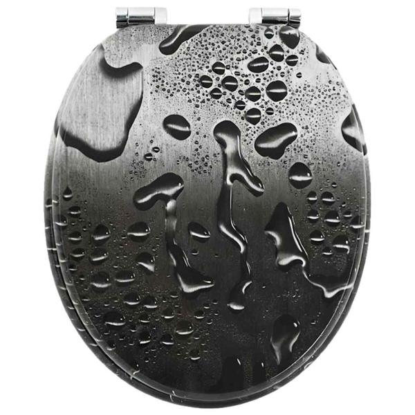 Toilettensitz Grau 44 x 38 cm MDF-Platte