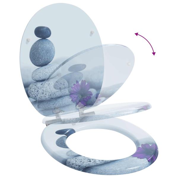 Toilettensitz Grau 44 x 38 cm MDF-Platte