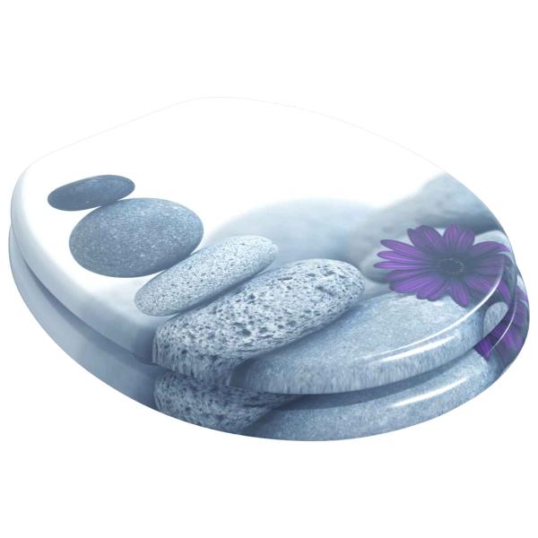 Toilettensitz Grau 44 x 38 cm MDF-Platte