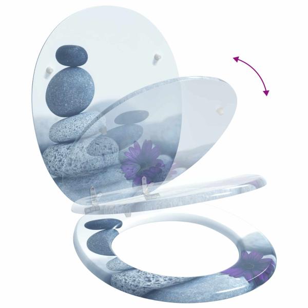 Toilettensitz Grau 44 x 38 cm MDF-Platte