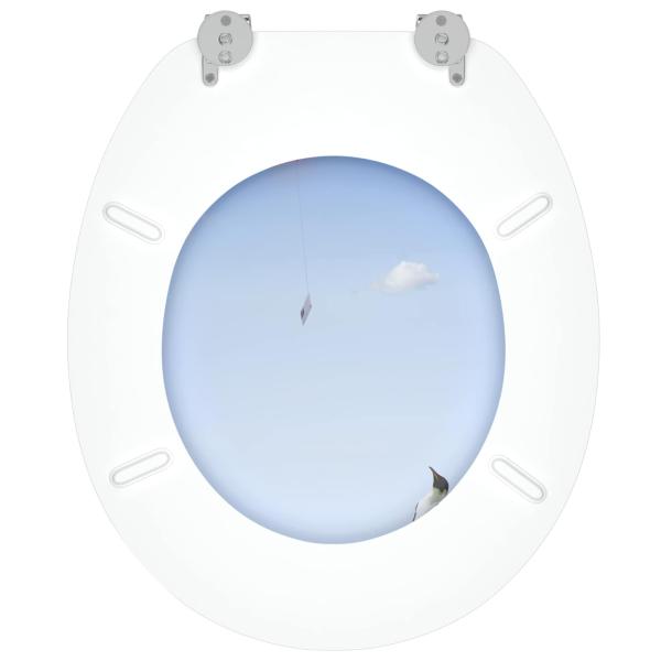 Toilettensitz Blau 44 x 38 cm MDF-Platte