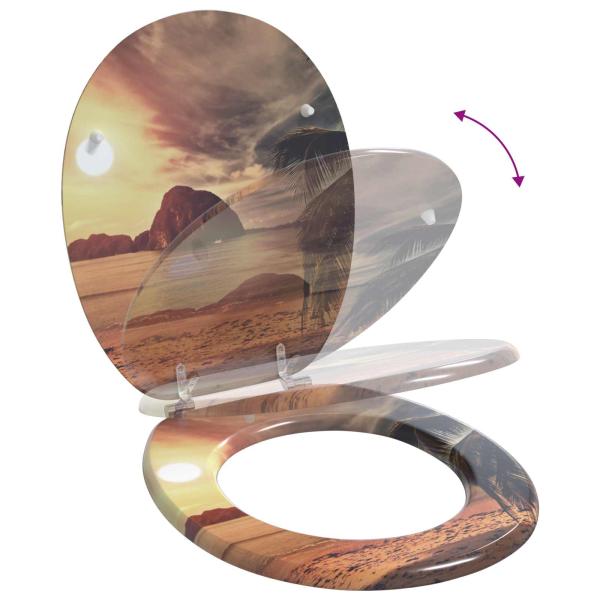 Toilettensitz Orange 44 x 38 cm MDF-Platte