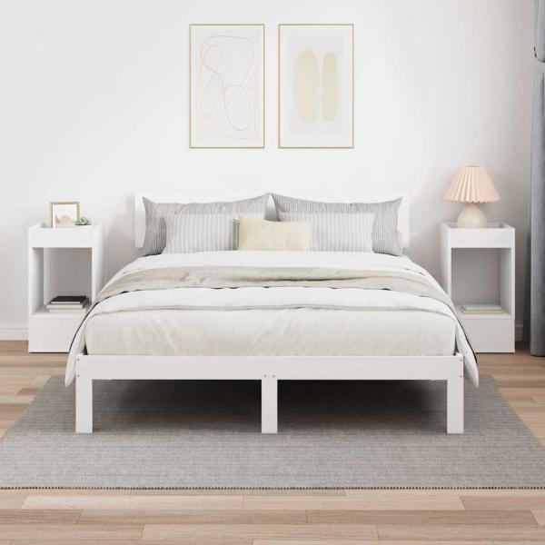 Beistelltisch 2 pcs Weiß 30 x 30 x 56 cm Holzwerkstoff