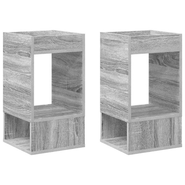 Beistelltisch 2 pcs Graues Sonoma 30 x 30 x 56 cm Holzwerkstoff