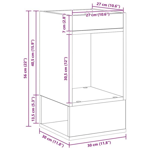 Beistelltisch 2 pcs Graues Sonoma 30 x 30 x 56 cm Holzwerkstoff