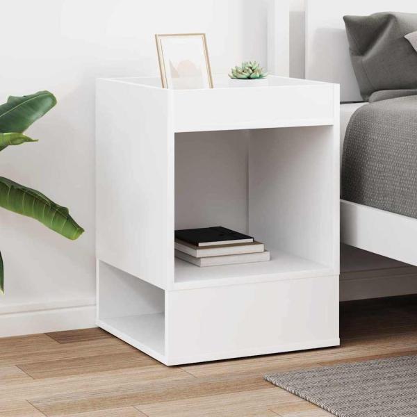 Beistelltisch Weiß 40 x 40 x 56 cm Holzwerkstoff