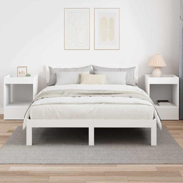 Beistelltisch 2 pcs Weiß 40 x 40 x 56 cm Holzwerkstoff