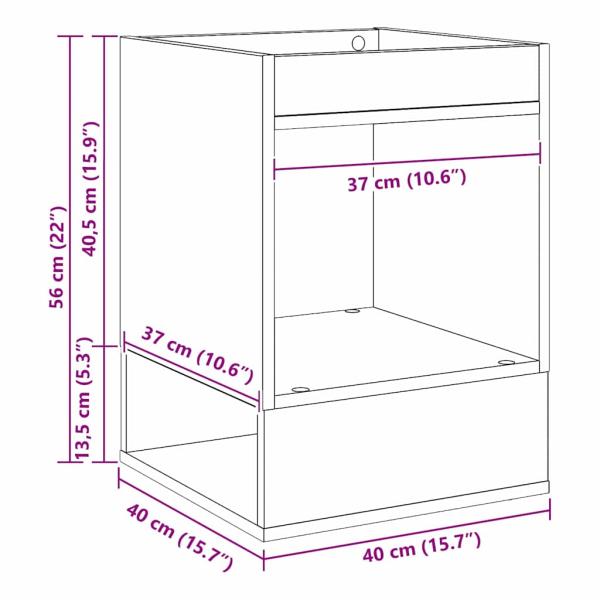 Beistelltisch Beton Grau 40 x 40 x 56 cm Holzwerkstoff