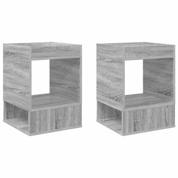 Beistelltisch 2 pcs Graues Sonoma 40 x 40 x 56 cm Holzwerkstoff