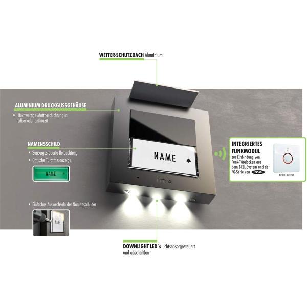 M-E ADV-1010-A Audio Außenstation ALU 1-Familienhaus, anthrazit (AP) (41316)