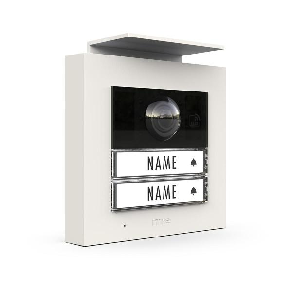 ARDEBO.de M-E VDV-2020-W Video Außenstation RFID ALU 2-Familienhaus (AP), weiß (41328)