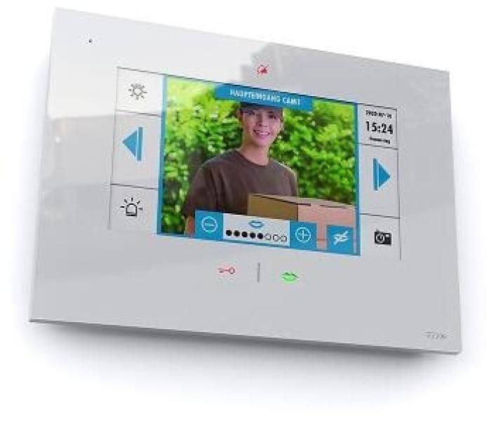 M-E Vistadoor VDV-20209-A-W Video Türsprechanlage, 2-Fam.-Haus Set RFID, ALU Außenstation, IP-Innenstation (App), anthrazit/weiß (41367)