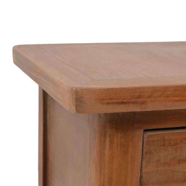 Nachttisch Massivholz Tanne 40x29x68 cm Braun