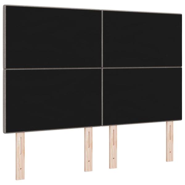 LED Kopfteil mit LED-Lichtleisten Taupe 144 cm Polyester
