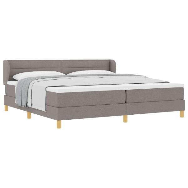 Boxspringbett mit Matratze Taupe 200 x 200 cm Stoff