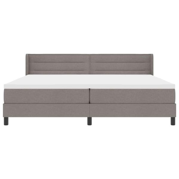 Boxspringbett mit Matratze Taupe 200 x 200 cm Polyester