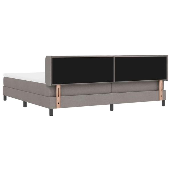 Boxspringbett mit Matratze Taupe 200 x 200 cm Polyester