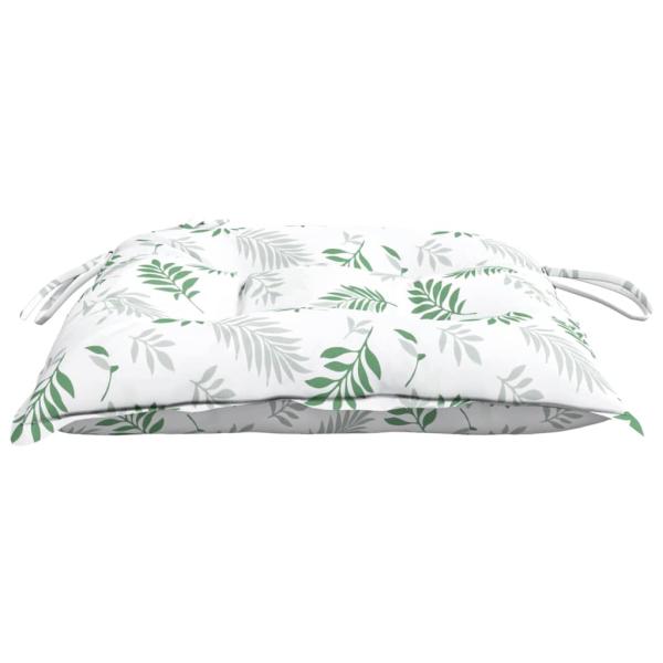 Stuhlkissen 2 Stk. Blattmuster 40x40x7 cm Stoff