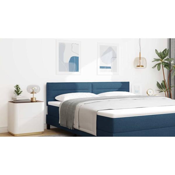 LED Kopfteil mit LED-Lichtleisten Blau 180 cm Stoff