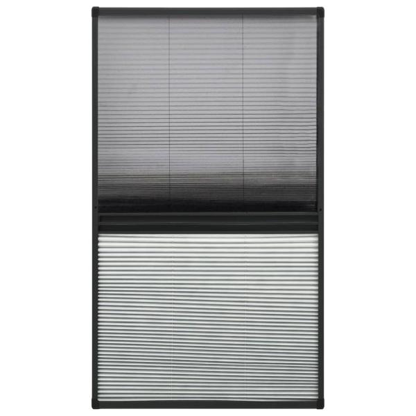 Insektenschutz-Plissee für Fenster Alu 80x160 cm mit Jalousie