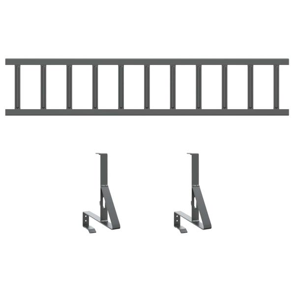Dachschneeschild Anthrazit 100 x 29,5 x 34,5 cm Stahl