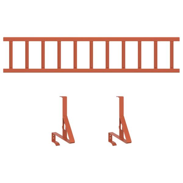 Dachschneeschild Rot 100 x 29,5 x 34,5 cm Stahl