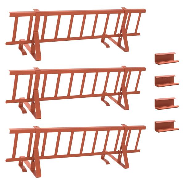 Dachschneeschild Rot 300 x 29,5 x 34,5 cm Stahl