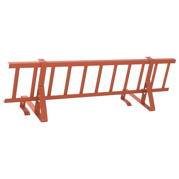 Dachschneeschild Rot 300 x 29,5 x 34,5 cm Stahl
