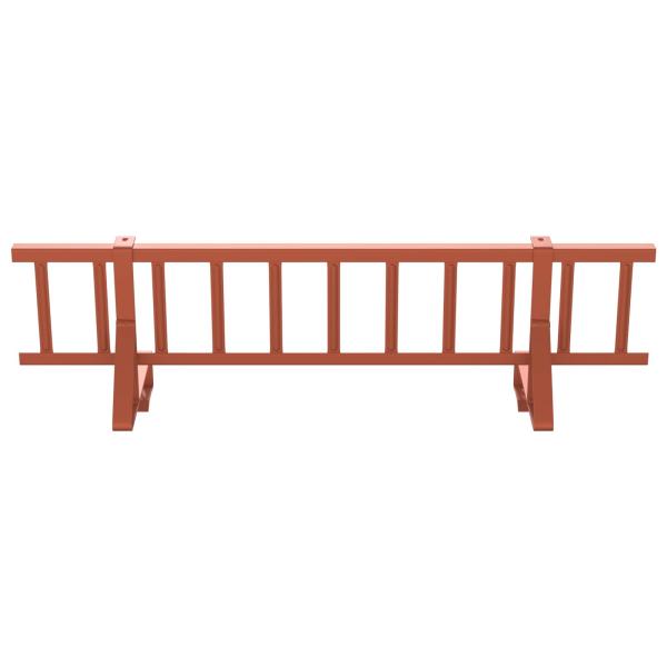 Dachschneeschild Rot 800 x 29,5 x 34,5 cm Stahl