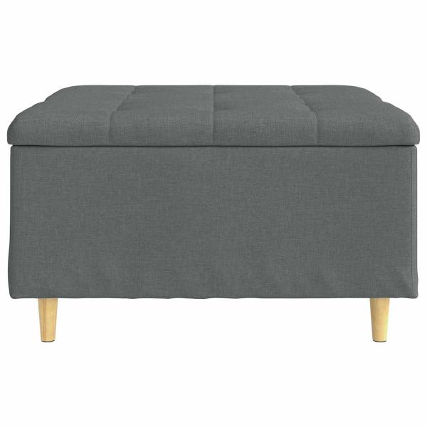 Knopf Hocker mit Kissen Dunkelgrau 80 x 80 x 45 cm Stoff