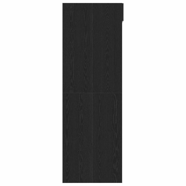 Waschmaschinen-Schrank Schwarz Eichen-Optik 67,5 x 68 x 200 cm