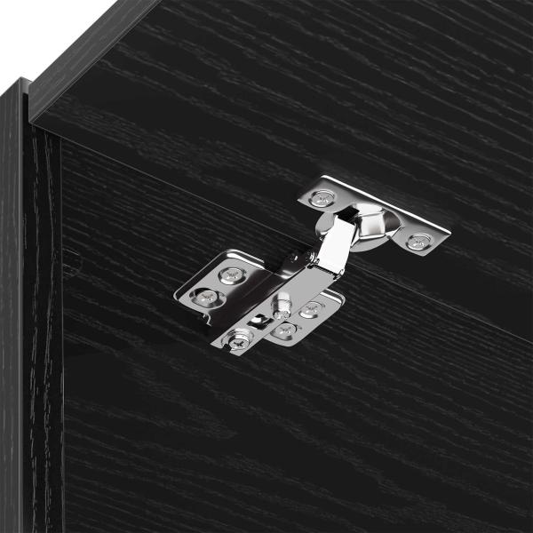 Waschmaschinen-Schrank Schwarz Eichen-Optik 67,5 x 68 x 200 cm