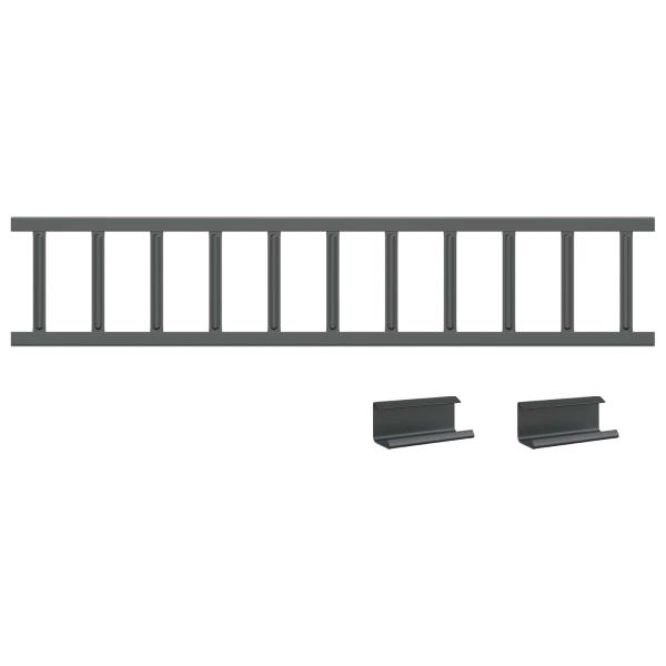 Dachschneeschild Anthrazit 600 x 2,5 x 20 cm Stahl