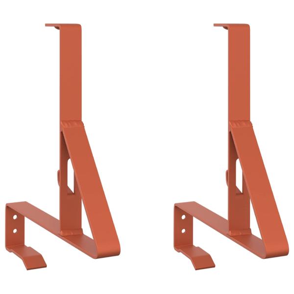 Schneewächter Unterstützung 2 pcs Rot 29,5 x 3 x 34,5 cm Stahl