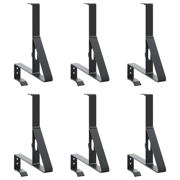 Schneewächter Unterstützung 6 pcs Schwarz 29,5 x 3 x 34,5 cm