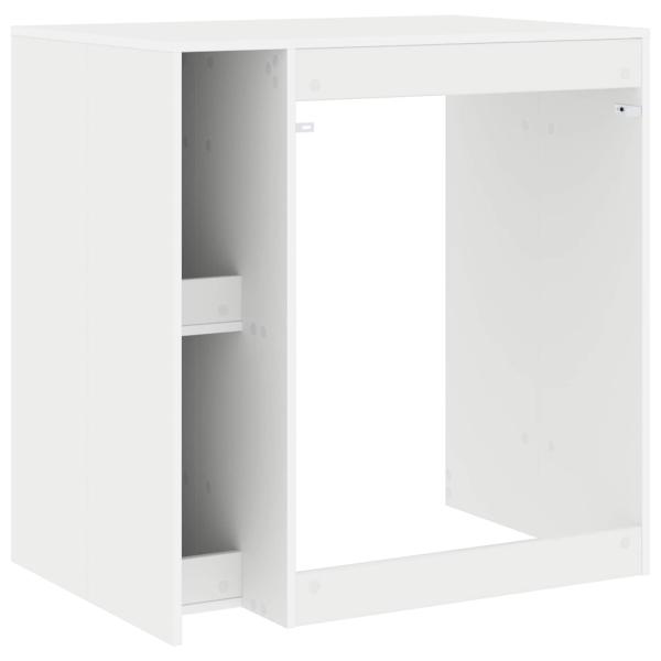 Waschmaschinen-Schrank Weiß 87 x 60 x 89 cm Holzwerkstoff