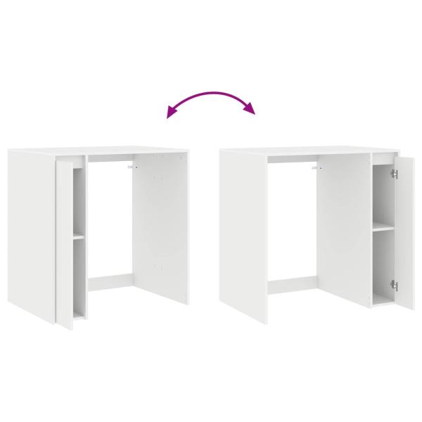 Waschmaschinen-Schrank Weiß 87 x 60 x 89 cm Holzwerkstoff